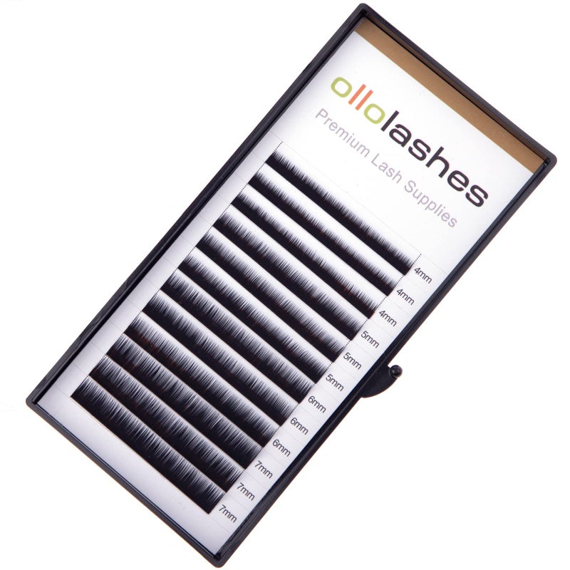 OLLOLASHES Bottom Lash Extension J Curl 0.07mm Mix4-7mm 4mm 5mm 6mm 7mm Black Color Bottom Lash Extensions, Professional Supplies for Lash Techs (Bottom-J-0.07, 4-7mm) - Image 1