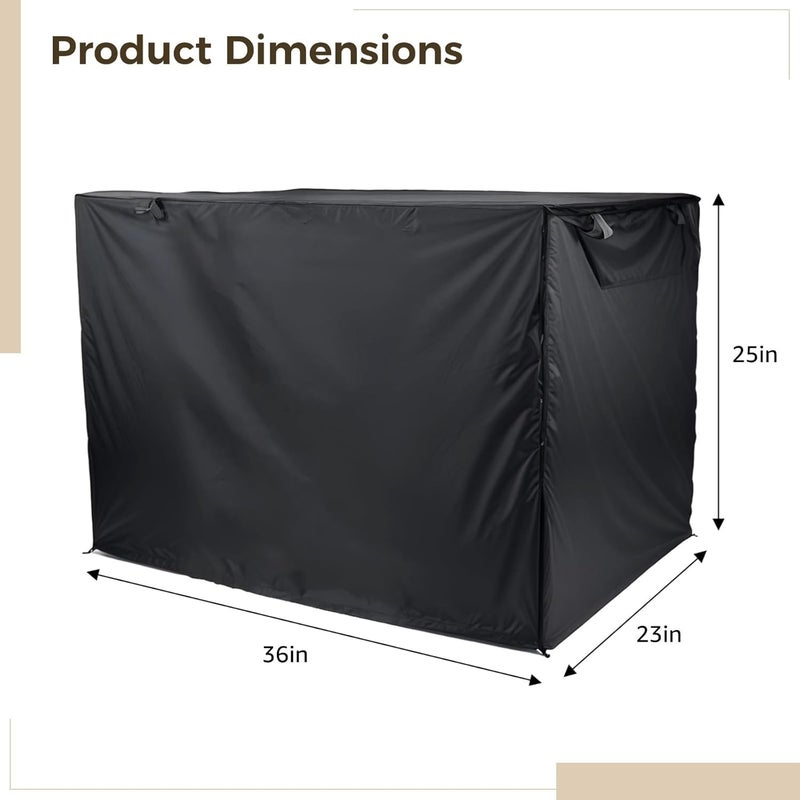Durable Dog Crate Cover with Double Doors, Waterproof Oxford Cloth, Universal Fit for 36 Inch Crates - Image 4