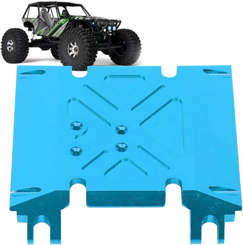 RC Car Skid Plate, CNC Machined Aluminum, 112mm x 110mm, Black - Maximum Durability, Lightweight Protection, Ideal for 1/10 Scale Off - Road Use (Blue) - Image 5