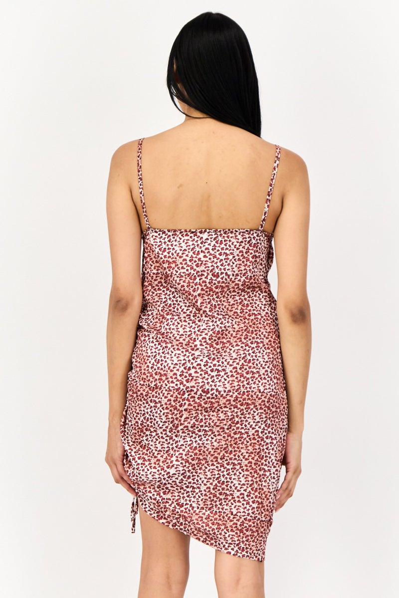 Rebellious Women Animal Print Mini Dress, Multicolor - Image 3