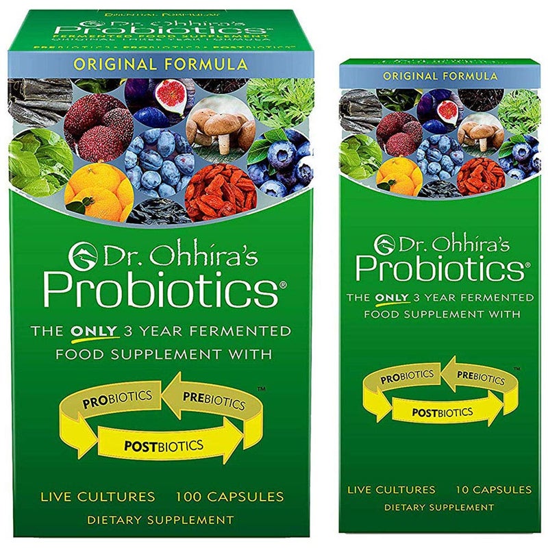 Dr Ohhiras Probiotics Daily Original Formula 100 Caps with Bonus 10 Capsule Travel Pack No Refrigeration NonGMO