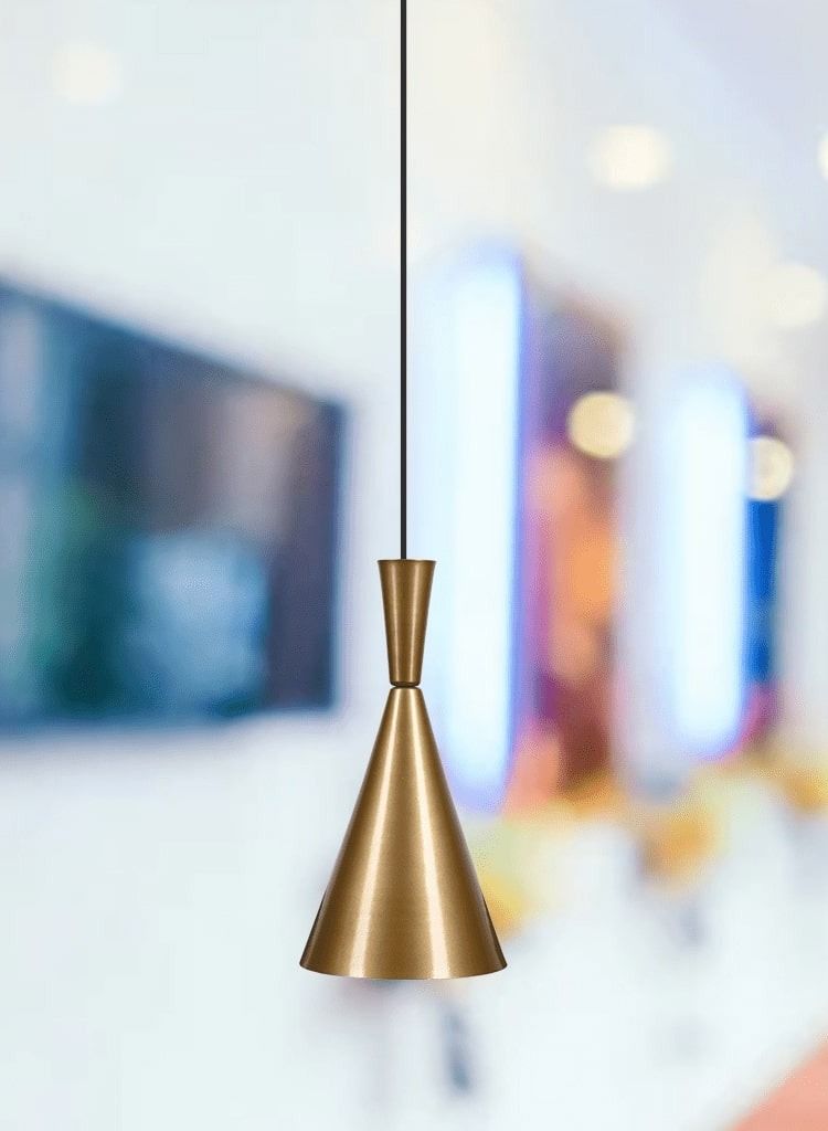 Lura Ceiling Lamp - Single | modern decorative LED E27 pendant light ceiling lamp hanging | suitable for any room | Color: Gold | Size: 70x20 cm
