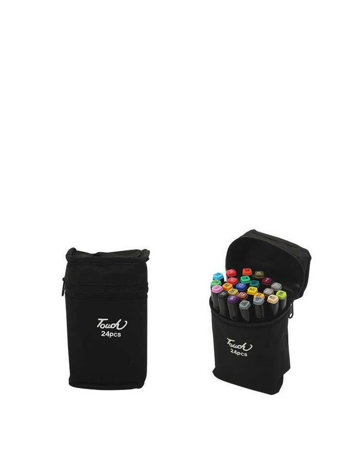 Generic - Touch Dual Head Color Marker Set - 24 colors with storage bag - Image 1