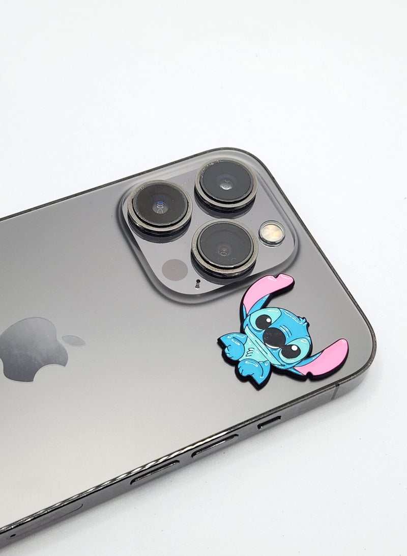 اكنور شخصية فضائي كاواي - مخلوق أزرق ذو عيون كبيرة، ملحق للهاتف المحمول والكمبيوتر المحمول وحقائب الظهر وملصقات المعجبين لأجهزة آي باد وجدران وأبواب وسيارات وشاحنات ودراجات نارية وثلاجة - Image 3