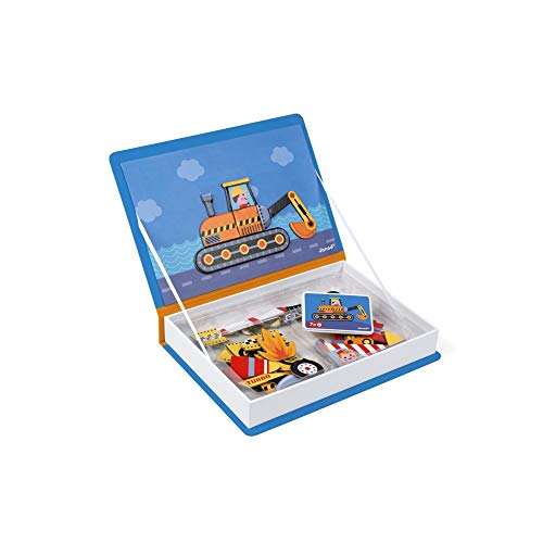 Janod MagnetiBook 69 pc Magnetic Racers Vehicle Game - Ages 3+ - J02715 - Image 3