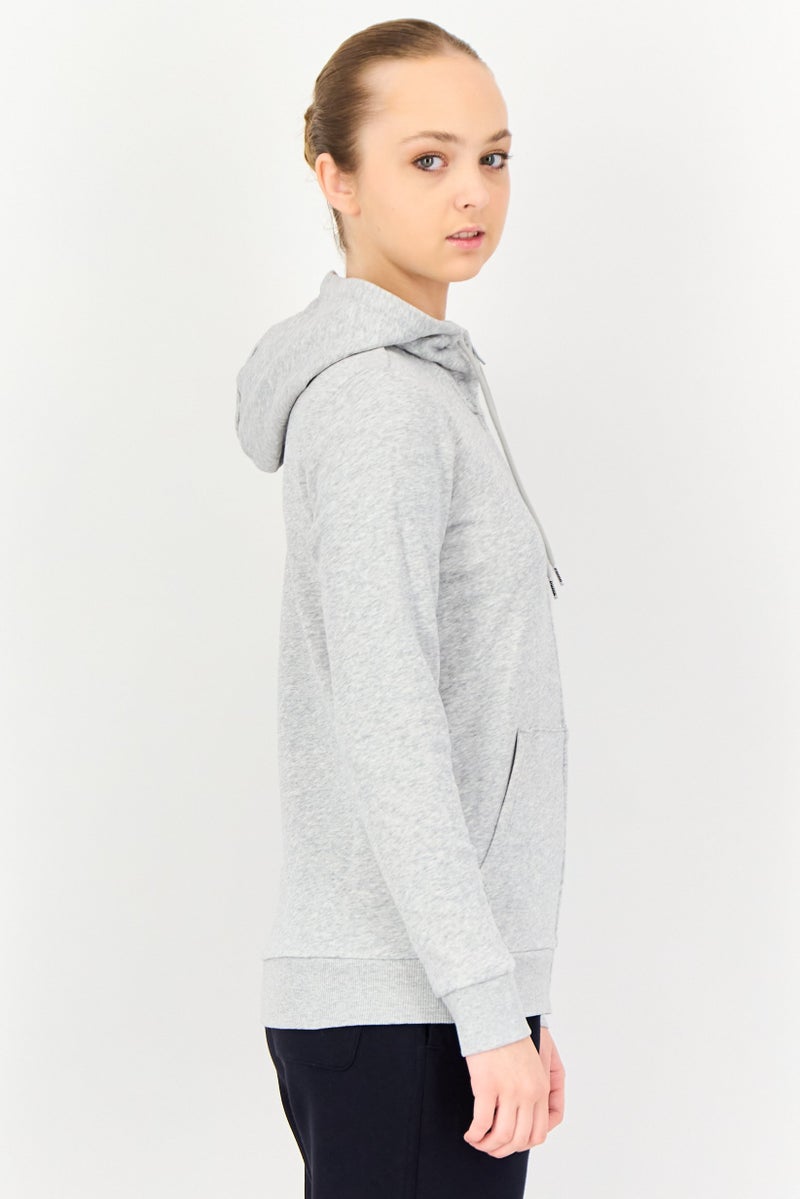 PUMA Women Sportswear Fit Long Sleeve Outdoor Hoodie, Light Grey - Image 3