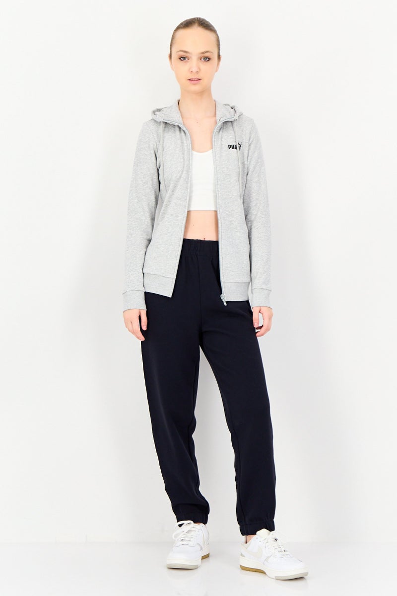 PUMA Women Sportswear Fit Long Sleeve Outdoor Hoodie, Light Grey - Image 4