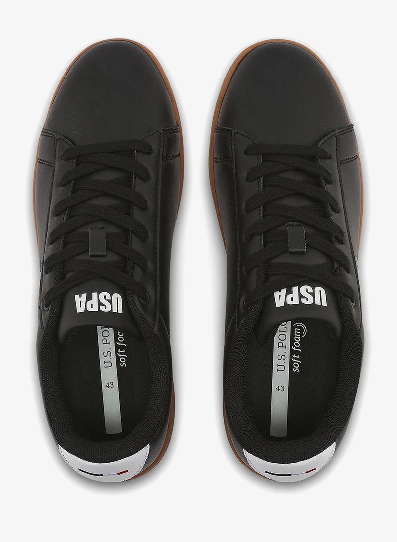 U.S. Polo Assn. black Men's Black Low-Top Sneakers - Durable and Stylish Casual Footwear for Men | Best Price UAE