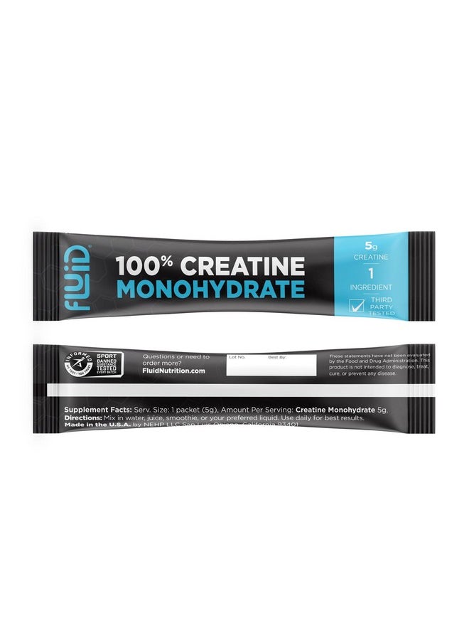 Fluid - - Ultra-Fine Micronized 100% Creatine Monohydrate, Informed Sport Certified, Safe For Athletes, 5G Serving (30 Single Servings) - Image 1