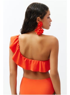 trendyol Red One-Shoulder Frilly Bikini Top TBESS21BU0039  - Image 5