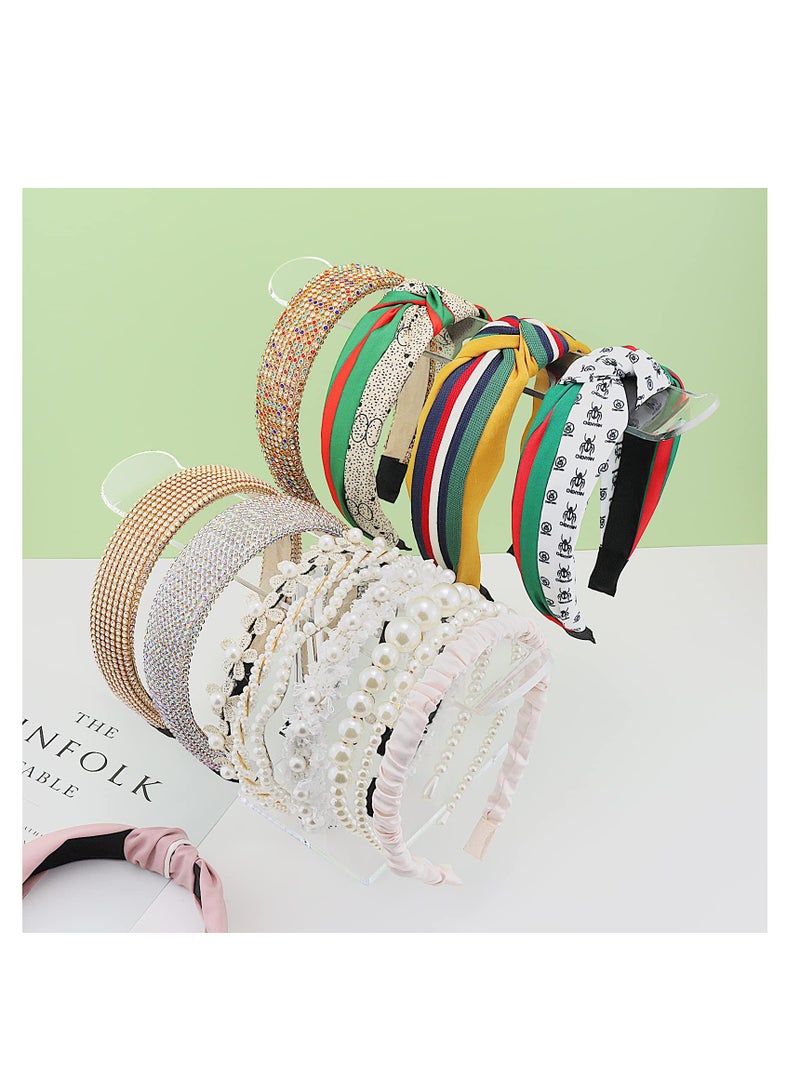 Zikra Clear Headband Holder, Acrylic Headband Organizer Stand, Hairband Display Stand, Hair Accessories Storage Stand, Suitable for Girl Women Gifts - Image 2