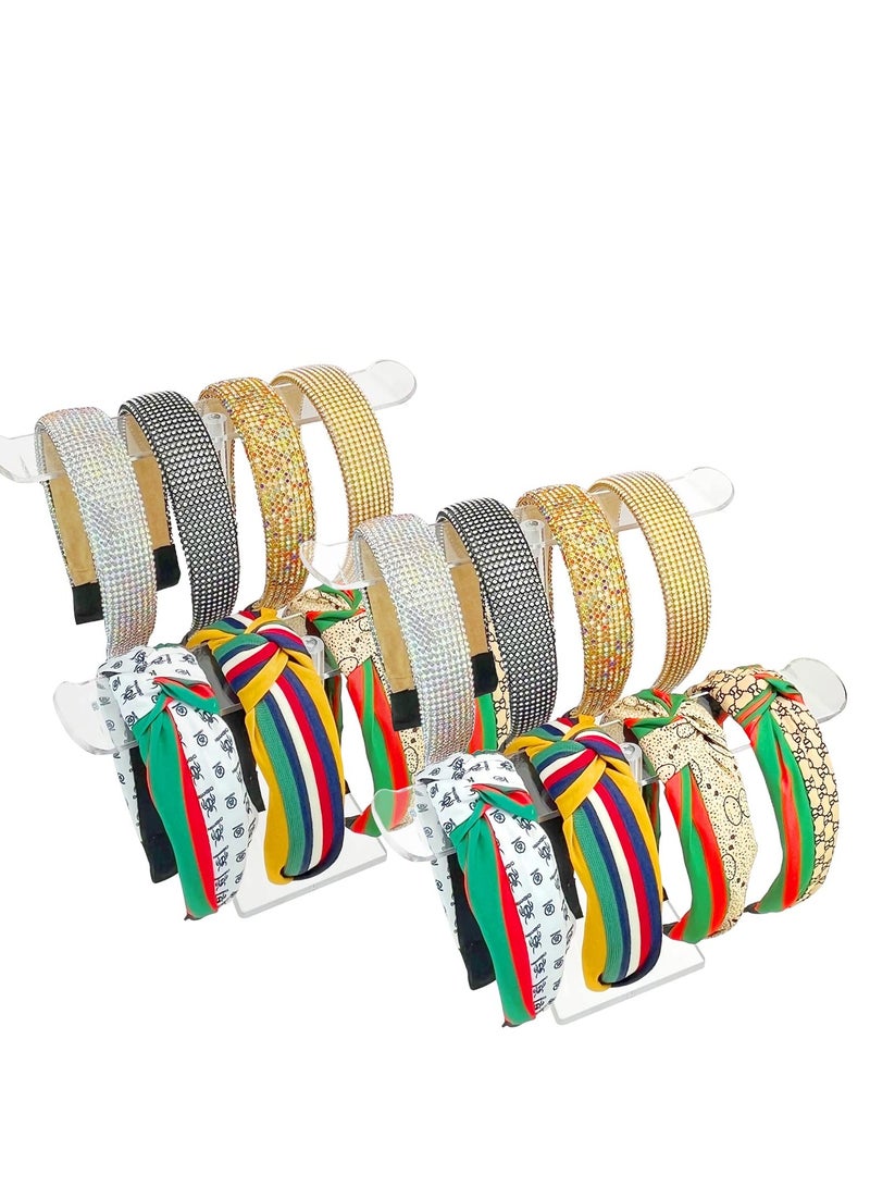 Zikra Clear Headband Holder, Acrylic Headband Organizer Stand, Hairband Display Stand, Hair Accessories Storage Stand, Suitable for Girl Women Gifts - Image 1