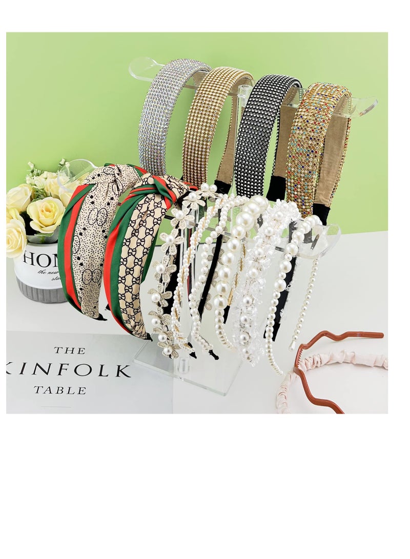 Zikra Clear Headband Holder, Acrylic Headband Organizer Stand, Hairband Display Stand, Hair Accessories Storage Stand, Suitable for Girl Women Gifts - Image 5