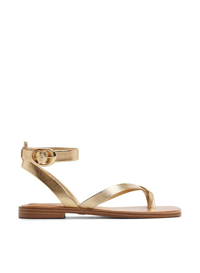Daressi Ladies Gold Flat Sandals