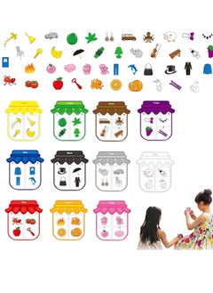 SYOSI Magnetic Color Sorting Toys, Magnetic Stickers, Inspired Magnetic Stickers for Creative Learning, Preschool Learning Activity Toddler Magnets Stickers (11 Colors)  - Image 1