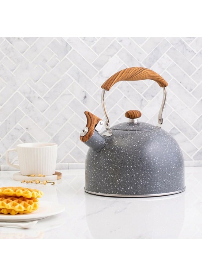 Generic - Tea Kettle Stovetop Whistling Kettle Teapot, 1 L Tea Pot Stainless Steel Tea Kettle for Stove Top with Heat Proof Ergonomic Handle - Image 1