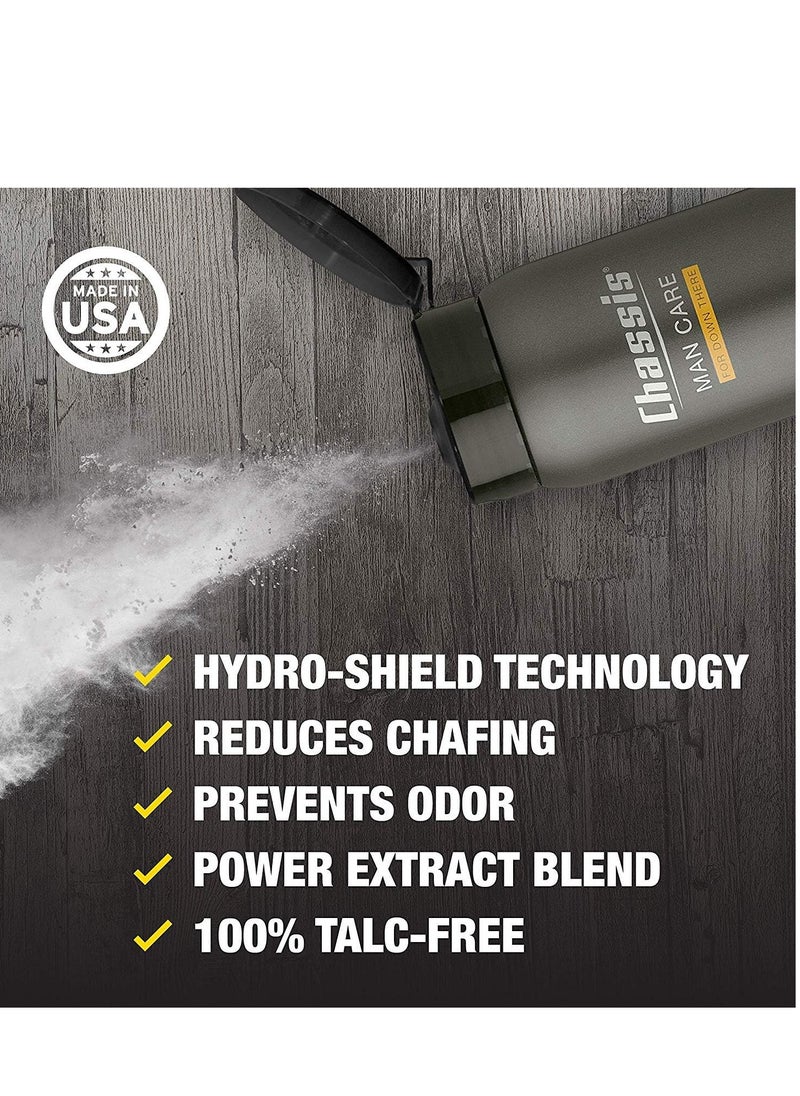 chassis - Chassis Premium Body Powder for Men, Anti-Chafing Deodorant Powder, Friction Defense for Groin, Private Parts, Natural Ingredients, Talcum Powder Alternative, Original Fresh Scent - Image 1