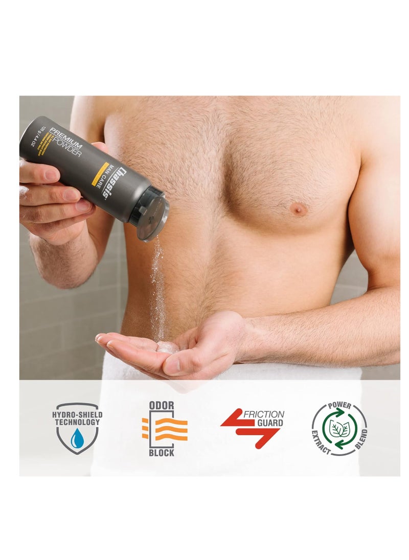 chassis - Chassis Premium Body Powder for Men, Anti-Chafing Deodorant Powder, Friction Defense for Groin, Private Parts, Natural Ingredients, Talcum Powder Alternative, Original Fresh Scent - Image 1