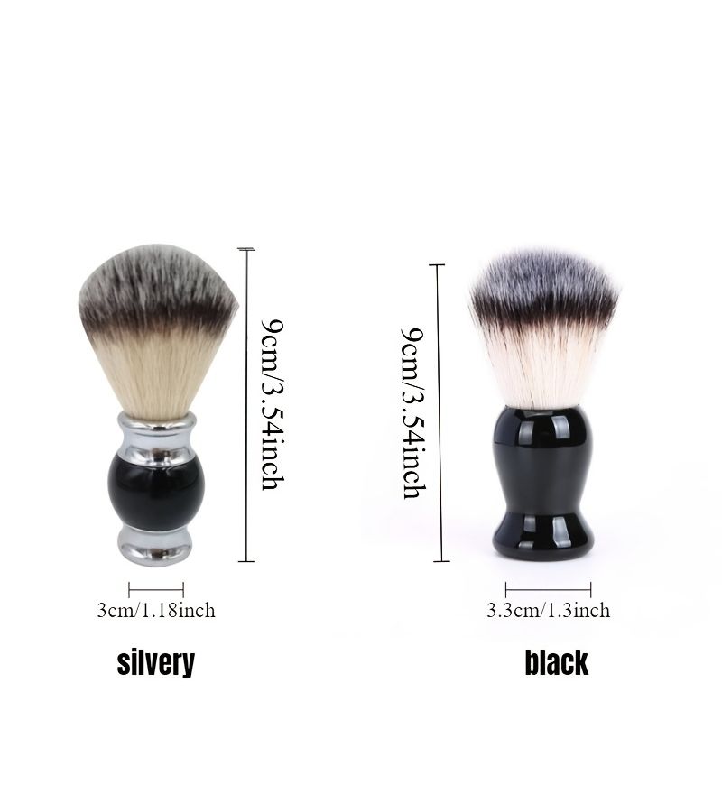 Men Ergonomic Black Badger Hair Shaving Brush Durable Facial Cleansing Tool - Image 4