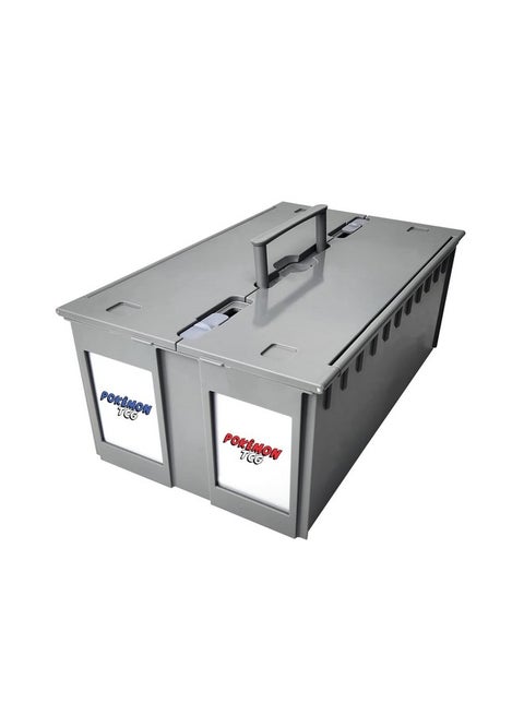 BCW 2-Row Graded Collectible Card Bin - Gray | Stackable, Acid-Free Plastic Trading Card Box | Customizable Card Storage with Additional Partitions | Compatible with PSA, BGS, SGC, CSG, HGA (Single)