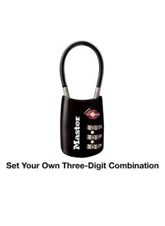 Master Lock Black Set Your Own Combination TSA Approved Luggage Lock, Travel Lock for Backpacks, Suitcases, or Zippers, 4688D  - Image 4