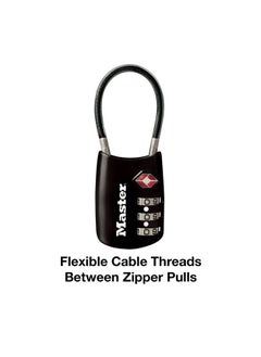 Master Lock Black Set Your Own Combination TSA Approved Luggage Lock, Travel Lock for Backpacks, Suitcases, or Zippers, 4688D  - Image 5