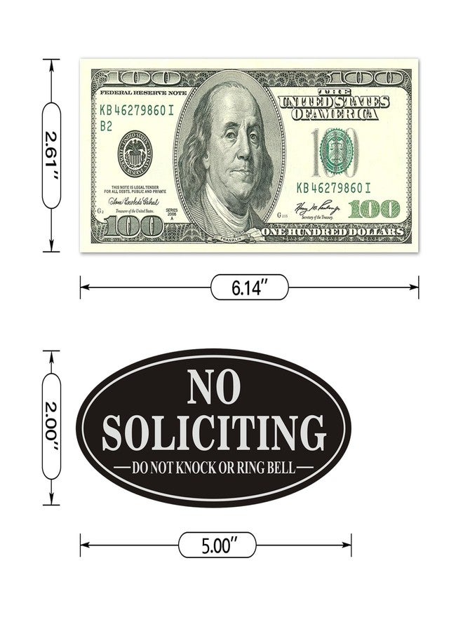 MongFun (2 Pack) No Soliciting Sign for House, Self Adhesive No Soliciting Sign for Front Door, Small No Solicitation Metal Sticker Signs for Home and Yard (Black/White, 5" x 2") - Image 5