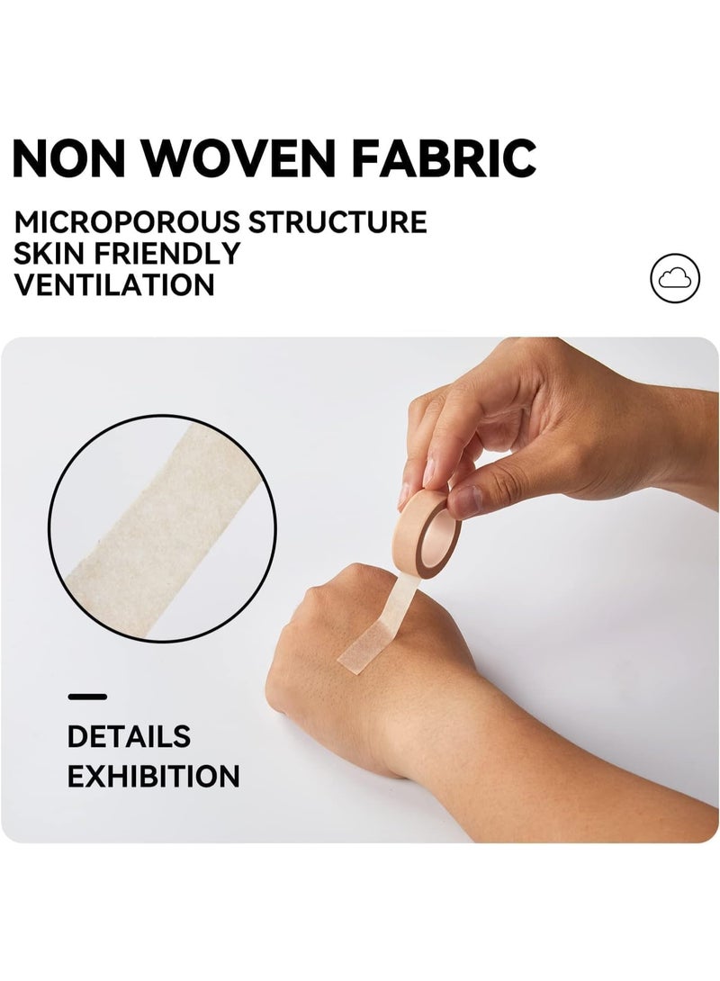 6 Rolls Breathable Micropore Surgical Tape, Flexible Self-Adhesive Gauze Tape for Wound Care, Injuries, Swelling, Sports, and Nose/Face Use, 0.5 Inch x 10 Yards (Beige) - Image 4