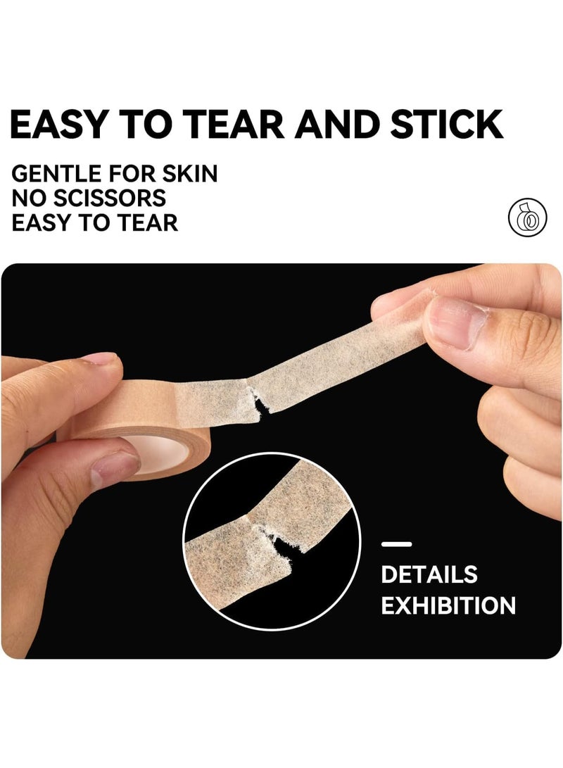 6 Rolls Breathable Micropore Surgical Tape, Flexible Self-Adhesive Gauze Tape for Wound Care, Injuries, Swelling, Sports, and Nose/Face Use, 0.5 Inch x 10 Yards (Beige) - Image 3