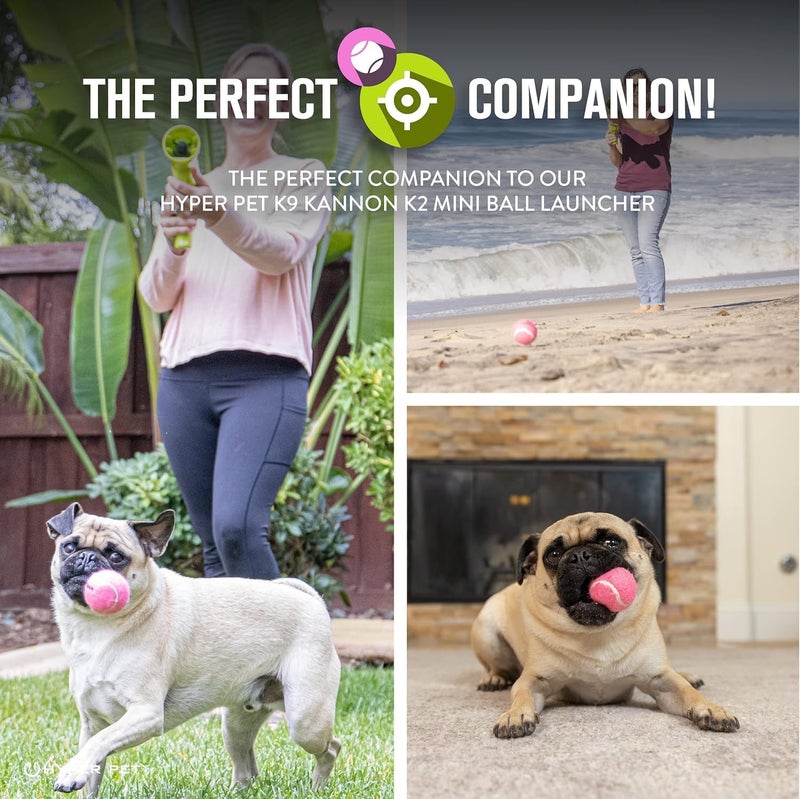 Hyper Pet MINI Tennis Balls for Dogs - Safe and Fun Interactive Dog Toys for Small Breeds - 4 Pack Pink - Image 3