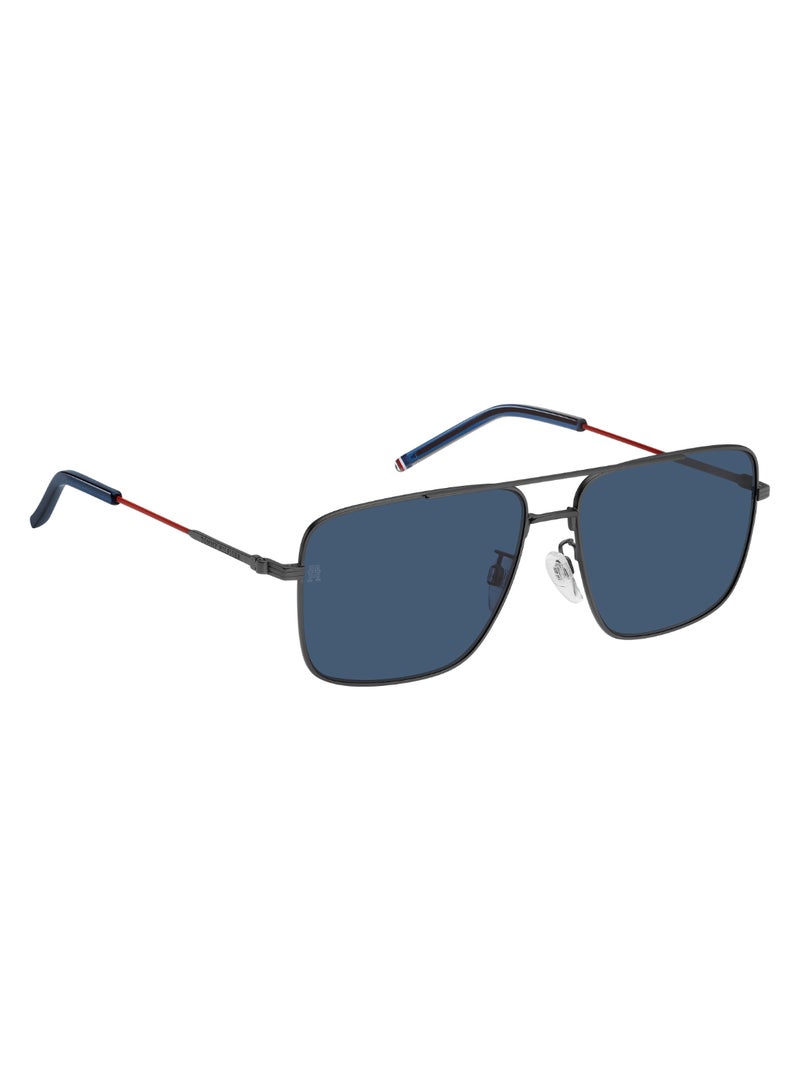 TOMMY HILFIGER Men's Uv Protection Rectangular Shape Metal Sunglasses Th 2110/S Blue 47 - Lens Size: 46.9 Mm - Mtdk Ruth - Image 2
