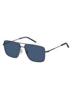 TOMMY HILFIGER Men's Uv Protection Rectangular Shape Metal Sunglasses Th 2110/S Blue 47 - Lens Size: 46.9 Mm - Mtdk Ruth  - Image 1