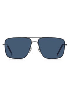 TOMMY HILFIGER Men's Uv Protection Rectangular Shape Metal Sunglasses Th 2110/S Blue 47 - Lens Size: 46.9 Mm - Mtdk Ruth  - Image 3