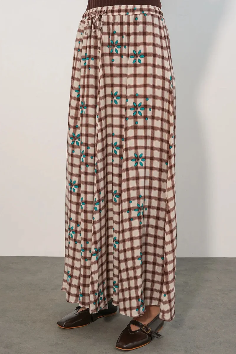 بيغ دارت BDART High-Waist Plaid Maxi Skirt