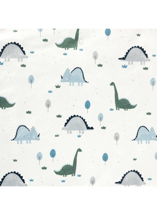 Lush Decor Baby Dinosaurs Roar Soft & Plush Fitted Crib Sheet, 52"x 28" x 9", Dusty Teal & Gray - Image 3