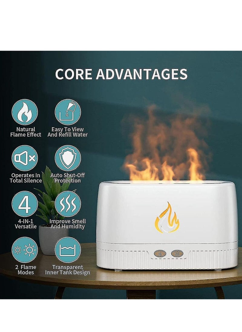 Generic - Fireplace Air Aroma Essential Oil Diffuser  Flame Diffuser White - Image 1