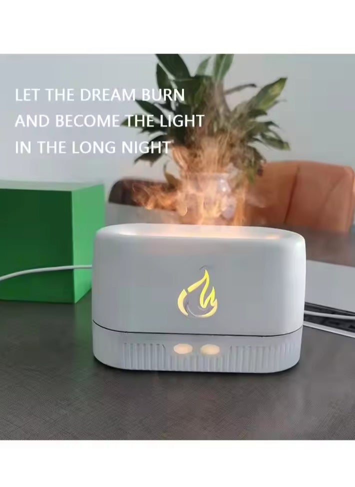 Generic - Fireplace Air Aroma Essential Oil Diffuser  Flame Diffuser White - Image 1
