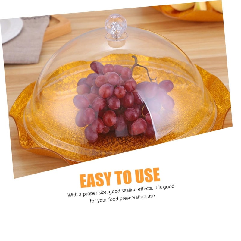 Transparent Round Food Cover Keeps Fruits Dishes Fresh Clean 21 5X21 5X12CM - Image 3