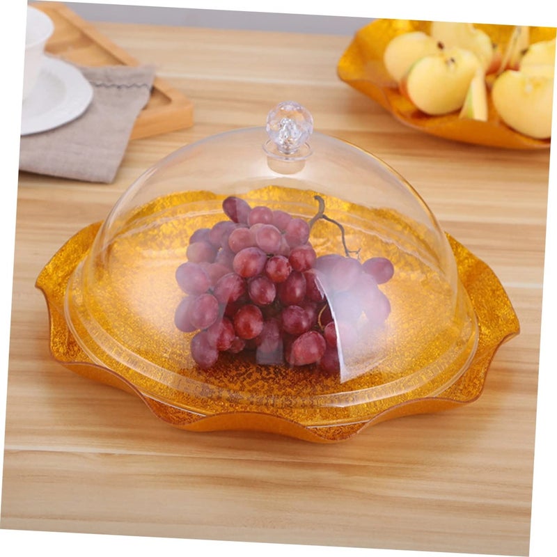 Transparent Round Food Cover Keeps Fruits Dishes Fresh Clean 21 5X21 5X12CM - Image 5