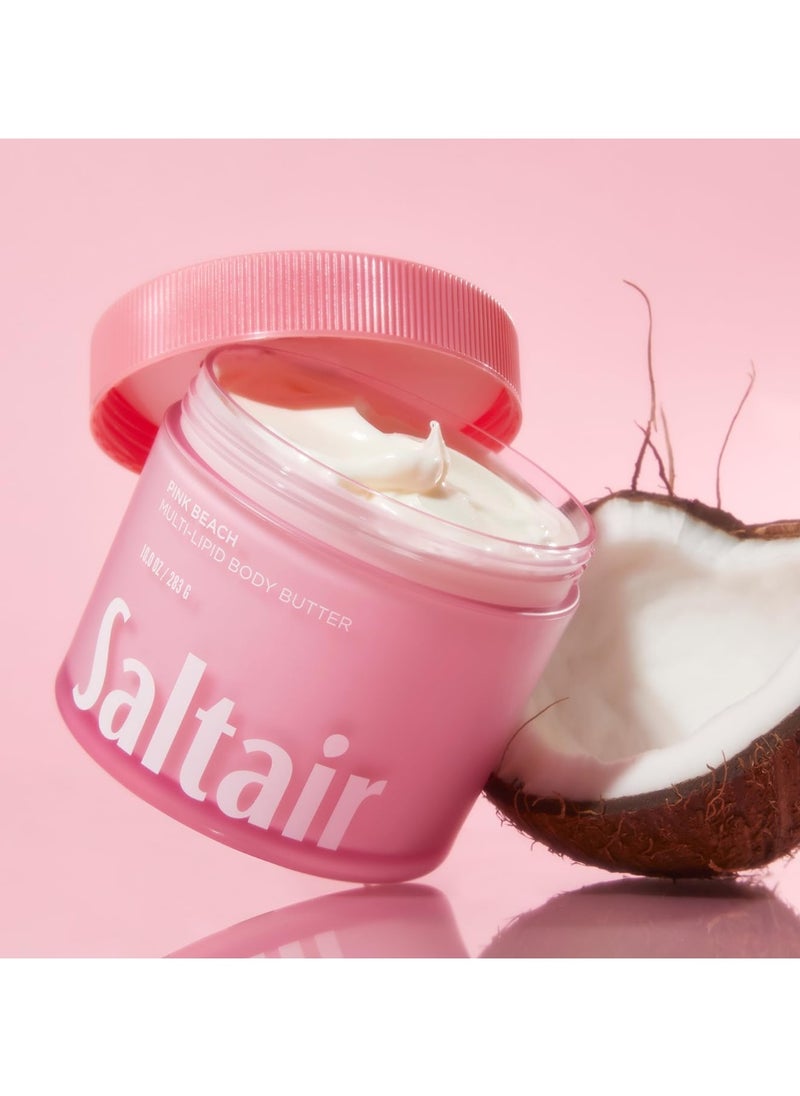 Saltair Saltair Multi-Lipid Body Butter - Rich, Nourishing Pink Beach Hydrating Body Cream with Ceramide Complex, Coconut Oil, Shea Butter, and Sea Buckthorn. Deep Moisturizing Dry Skin Care. 10oz Jar  - Image 5