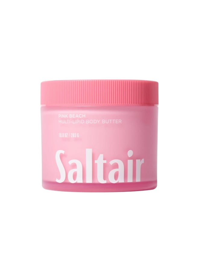 Saltair Saltair Multi-Lipid Body Butter - Rich, Nourishing Pink Beach Hydrating Body Cream with Ceramide Complex, Coconut Oil, Shea Butter, and Sea Buckthorn. Deep Moisturizing Dry Skin Care. 10oz Jar  - Image 1
