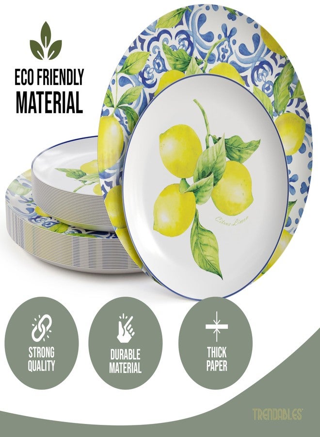 Trendables Floral Paper Plates 40 Pcs Fancy Disposable Plates for Party Set - 20 Guests 20 X 8 Small Paper Plates Dessert Plates & 20 X Large Paper Plates 10 Inch Paper Plates Bulk | Tuscan - Image 2