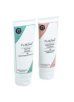 Fix My Curls Travel Size Cleanse & Condition Bundle With Cleansing Shampoo Hydrating Deep Conditioner For Curly And Wavy Hair Sulphate & Silicone Free Enriched With Apple Cider Vinegar (50Gm Each)  - Image 3