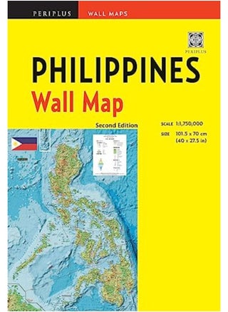 Philippines Wall Map Second Edition: Scale: 1:1,750,000; Unfolds to 40 x 27.5 inches (101.5 x 70 cm) - pzsku/Z7F91112E83DAF2103173Z/45/1746227997/ffb8c14d-11c3-4669-bb72-da284ee61287