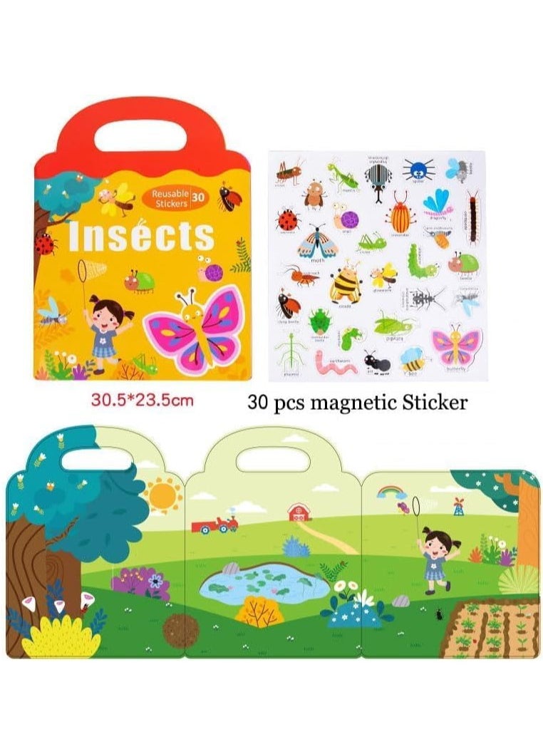 Insects Educational Playset, Carrying Case, 48 Insect Figurines and Illustrations  - Image 1