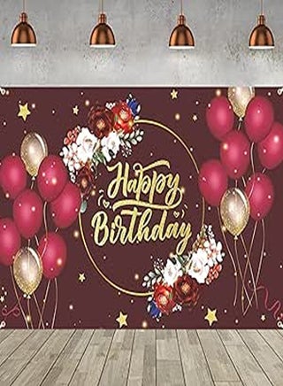 Gold Happy Birthday Backdrop Banner Floral Photography Background for Women Girl Red Wine Gold Birthday Party Cake Table Party Decorations Anniversary Wedding Party Supplies - pzsku/Z7F911E0BBFB91CA24DF2Z/45/_/1720652659/b5ea3e9b-6654-4d34-8be6-213332eee657