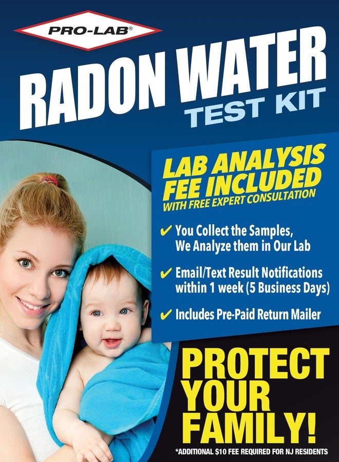 ProLab Radon in Water Test Kit. Emailed Results Within 1 Week. Includes Lab Fees & Return Mailer, 1.8 Ounce