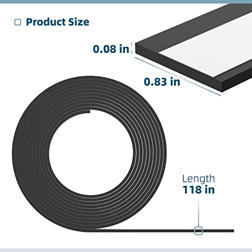 RO6G 194419-4 118" Splinter Guard Replacement Strip for Makita Track Saw for Makita Track Saw Guard Rail 118 inches Accessories, Black Upgrade Stickiness - Image 3