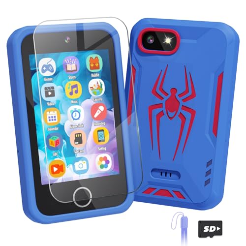 Lizzbey Kids Smart Phone Spider Toys Phone for Boys 3 4 5 6 7 8 Years Old Dual Camera 35 Touchscreen Kid Phones Educational Toy for Toddler Kids Christmas Birthday Gifts ABC Learning Habit Tracker - Image 1