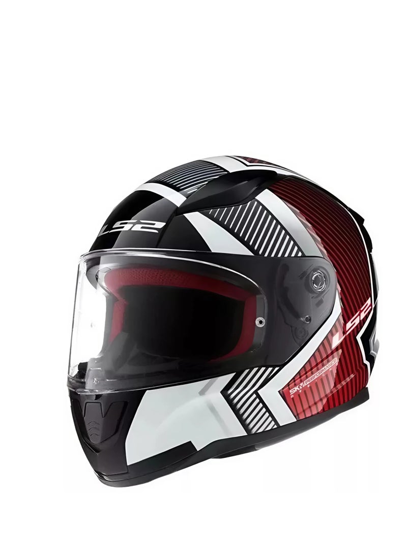 LS2 HELMETS LS2 HELMET FF353 RAPID Full Face Racing Helmet - Size XXL - Color Extra White Red  - Image 1